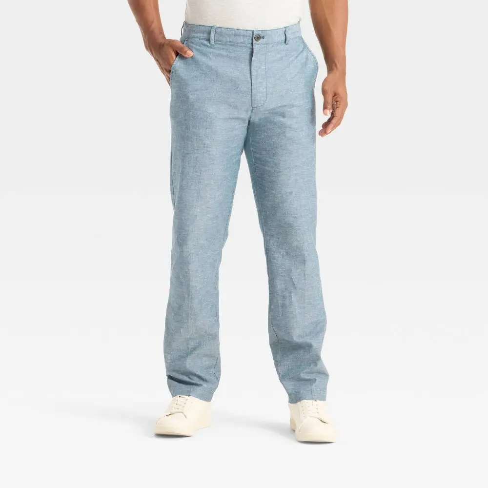 Men's Slim Fit Trousers - Goodfellow & Co Blue 30x30