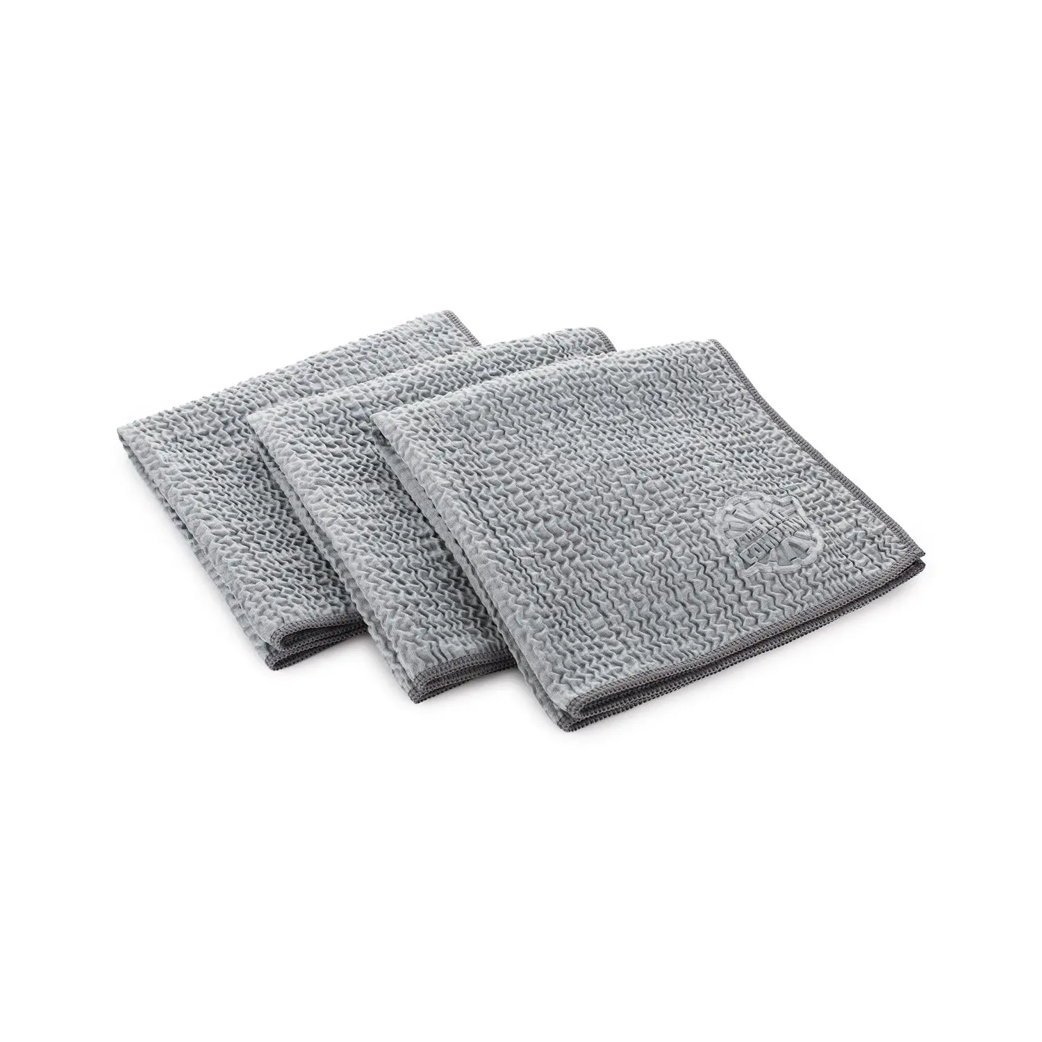 The Rag Company Wrinkle Knit Glass Towel - Professional 500 GSM Durable Easy Clean Machine Washable Microfiber Window Cleaning Cloths, Streak-Free Dual-Sided Design, 16in x 16in Long-Lasting 3-Pack (South Korea)