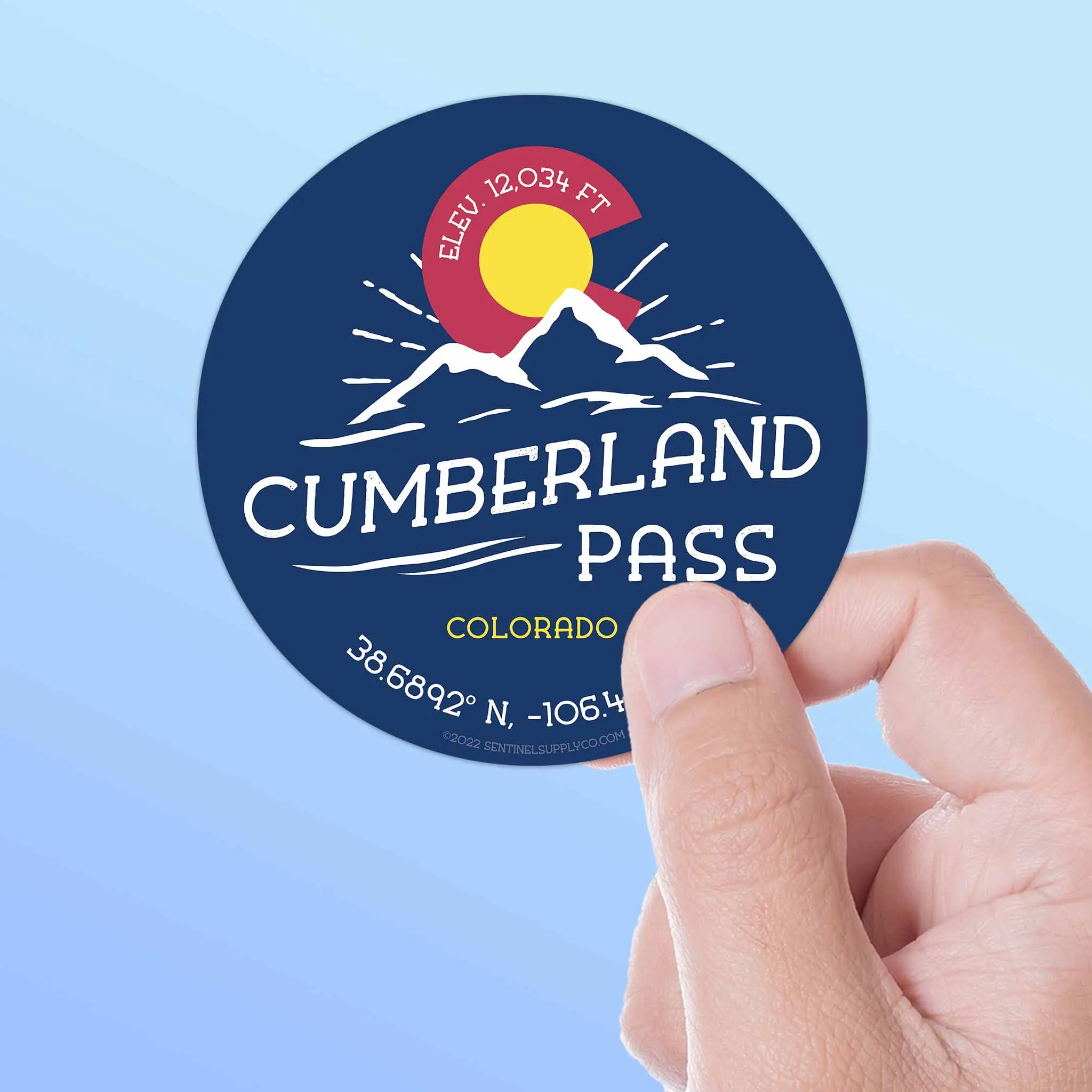Cumberland Pass Colorado Stickers