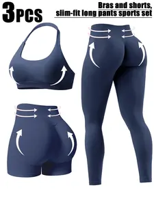 Women's Seamless Knitted Yoga Set, Comfortable Breathable Waist Cinching Butt Lifting, Gym Workout Outdoor Sports, New Season Sportswear, Workout Running Clothes