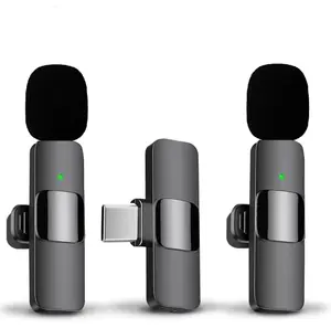 Wireless Lavalier Microphone Type C for iPhone 15, iOS and Android Devices - Noise Reduction Lapel Mic for Recording