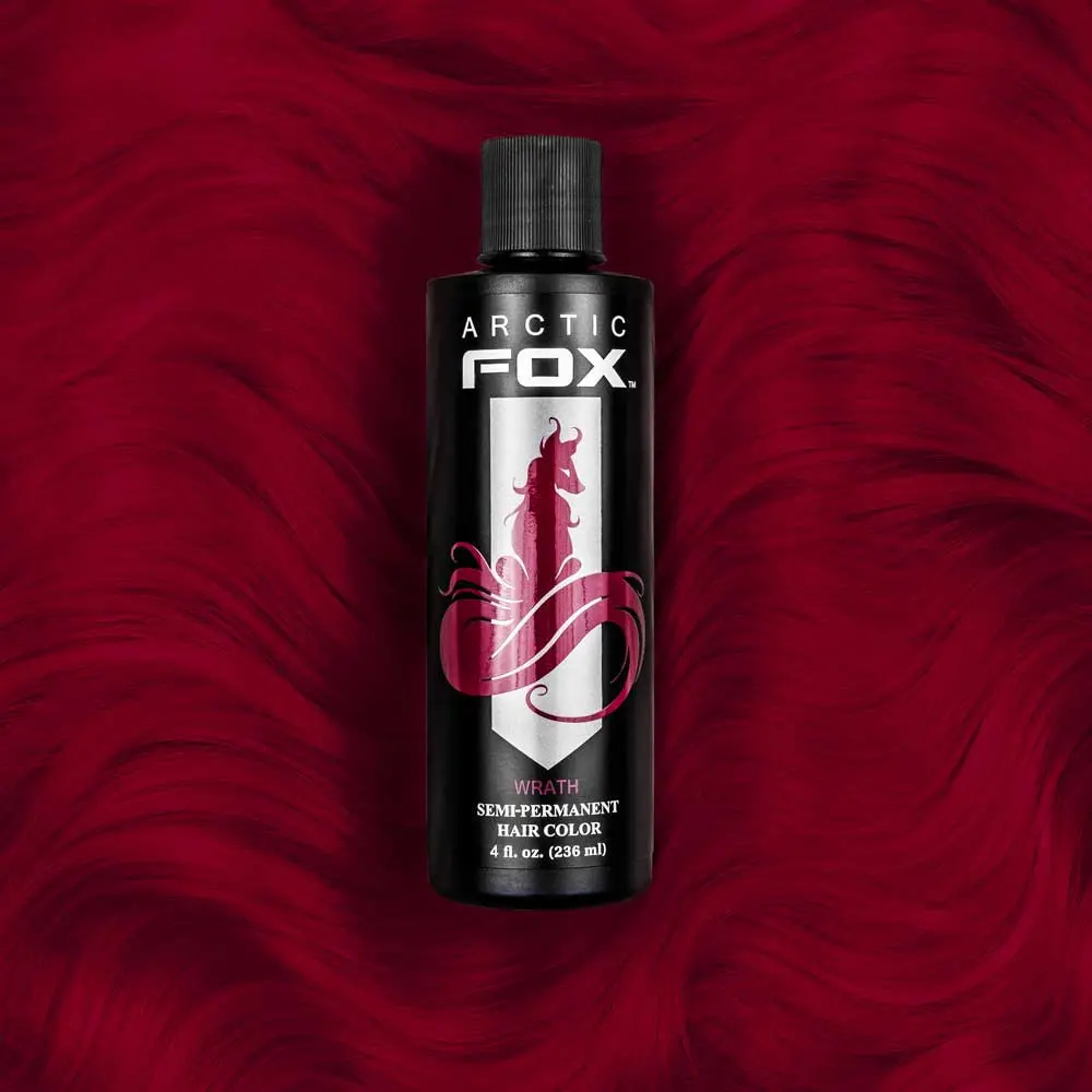 Arctic Fox Semi-Permanent Berry Red Hair Color, Shade Wrath - Vegan, Cruelty-Free & Hydrating Formula, Hairdye, Beauty Products