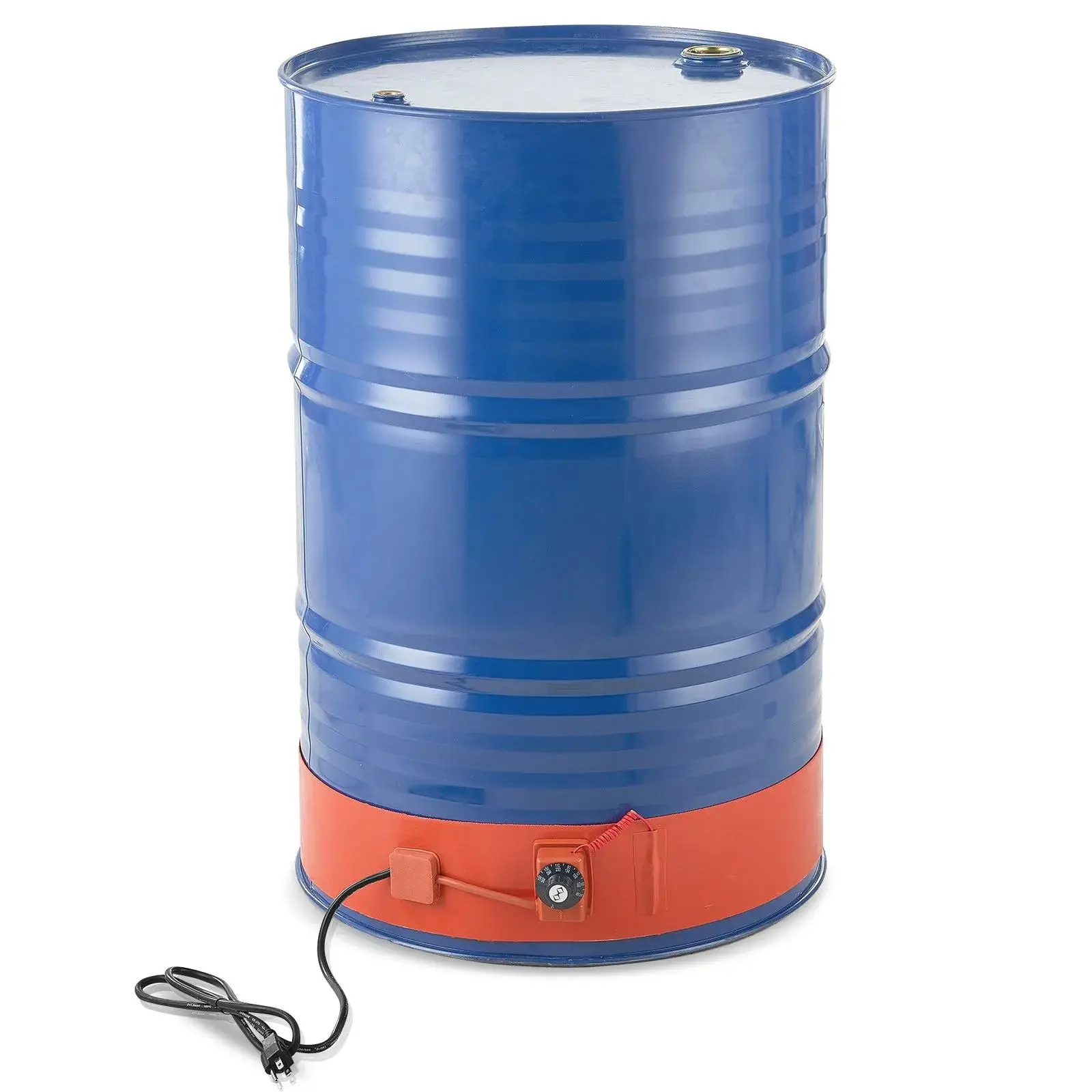 【SummerFinds】VEVOR Metal Drum Heater,  1200 Watt 5 inch Width, Pail Heating Band for 55 Gallon Barrel, 86-302℉ Adjustable Thermostat, High Efficiency Silicone Grease Keg Heater, FCC Listed Orange