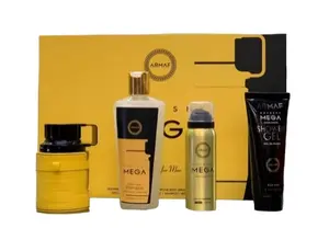 Armaf Odyssey Mega Men's Eau de Parfum Complete Kit, 4-Piece Set, 3.4oz