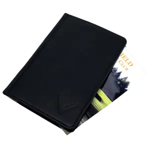 Callaway Golf Bifold Leather Scorecard Holder in Black