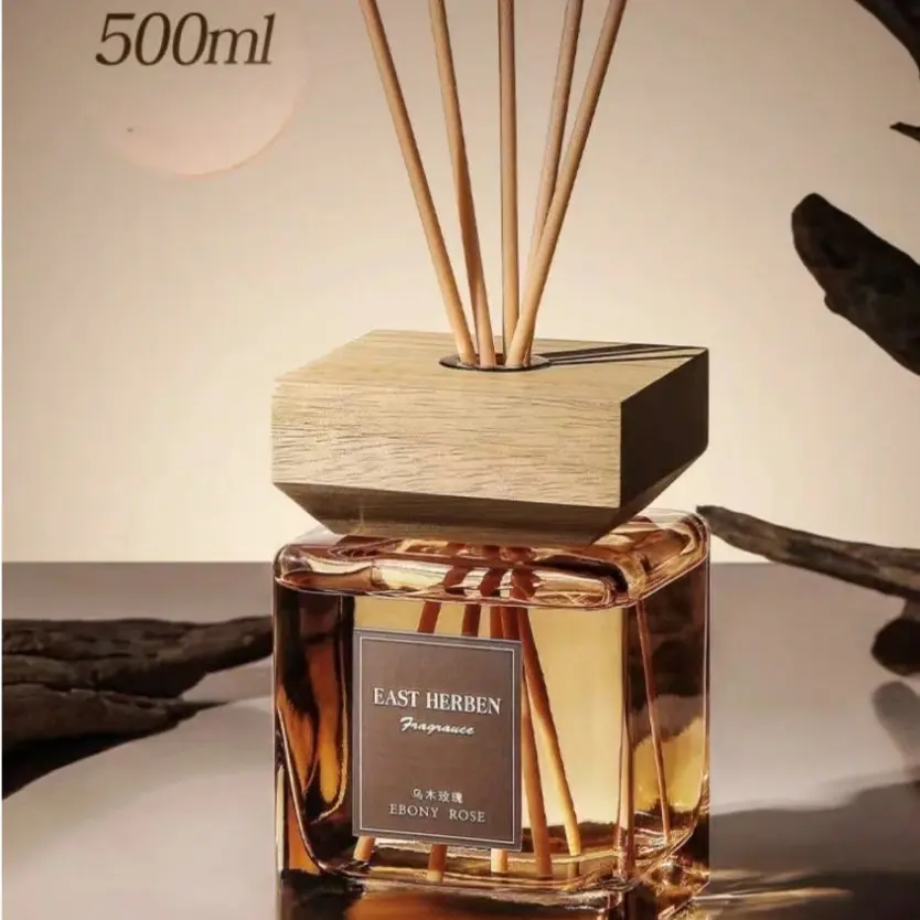 High-End Classic Furniture Scented Incense, Ebony Rose Italian Oil Diffuser, No-Fire Reed Diffuser, Indoor Home Air Freshener, Woody Floral Scent, Home Fragrances, Woody Aroma
