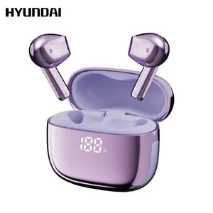 HYUNDAI Y46 Bible Prayer Wireless Earbuds with Bluetooth 6.0, App-Based Prayer & Scripture Audio, Digital Battery Display, 360° Spatial Surround Sound, Mirror-Finish Metallic Design, Hi-Fi In-Ear Headphones for Music & Calls, Compatible with Android & iOS