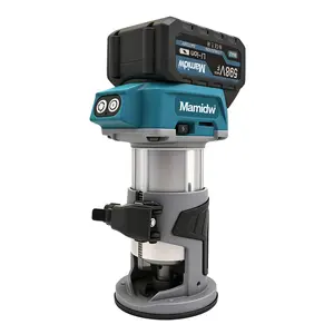 18V cordless grooving machine with metal body and base, featuring fast heat dissipation and overload protection. It is an ideal tool for home renovation, cabinet making and woodworking grooving.