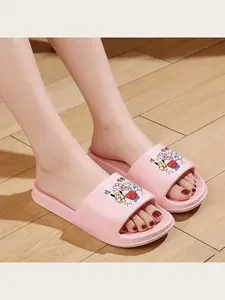 Cute Cartoon Animal Slippers for Women Men Kids Adorable Rabbit Bear Heart Character Design Soft Comfortable Home Indoor Non-slip Floor Shoes Casual Daily Wear Lightweight Breathable Footwear Fashion T