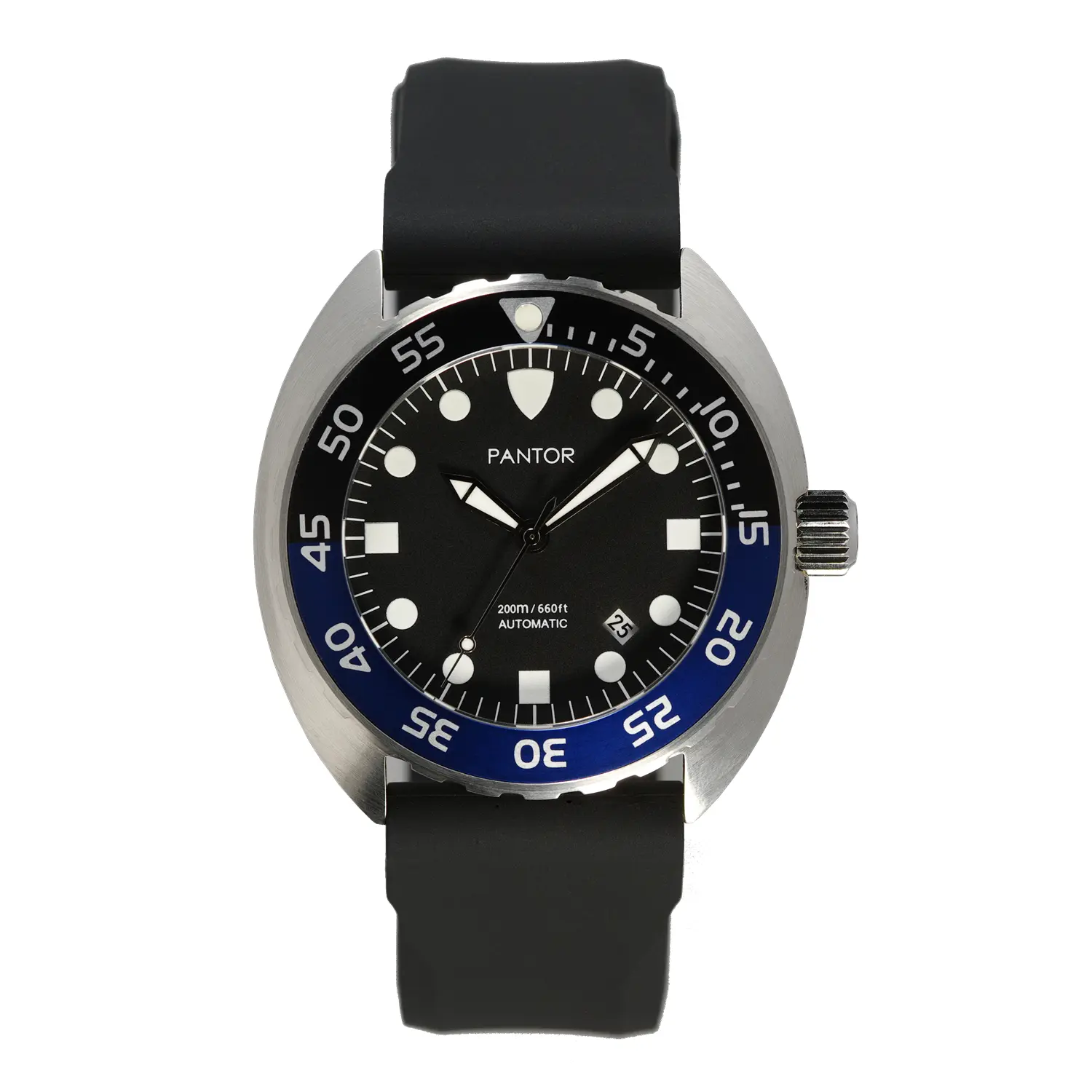 PANTOR Watches for men - 200m Automatic diver Watches with Rubber Strap_Nautilus 45mm mens dive watch (blue)