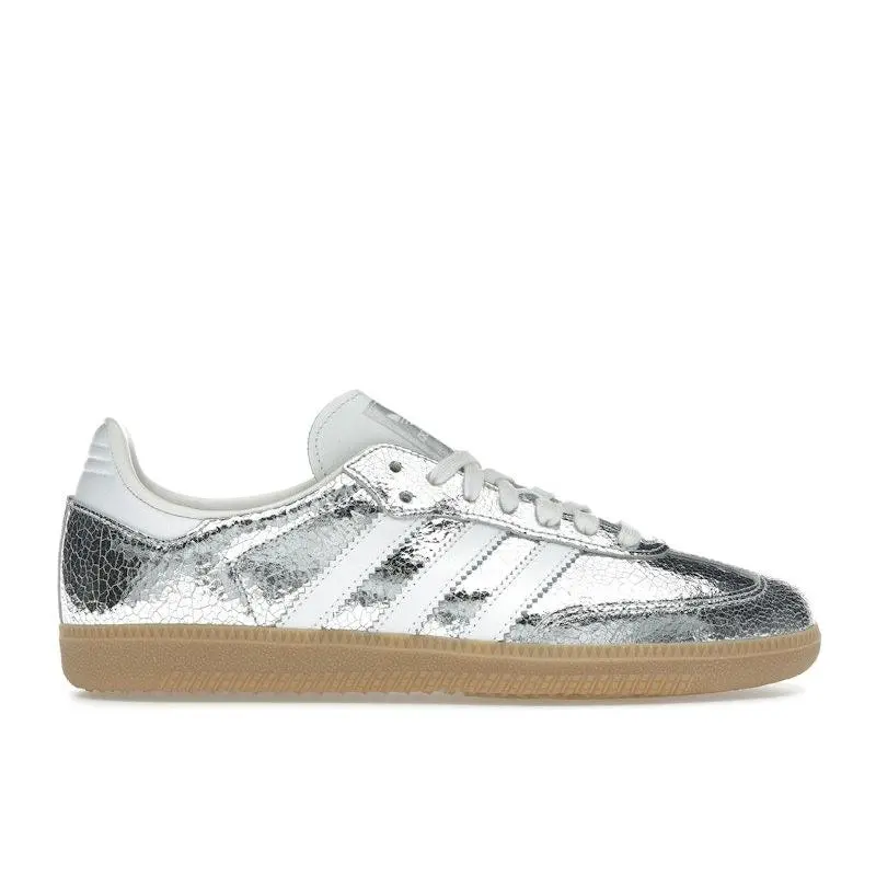 adidas Women's Samba OG Silver Metallic Cracked Leather, from StockX adidas Women's Samba OG Silver Metallic Cracked Leather, from StockX