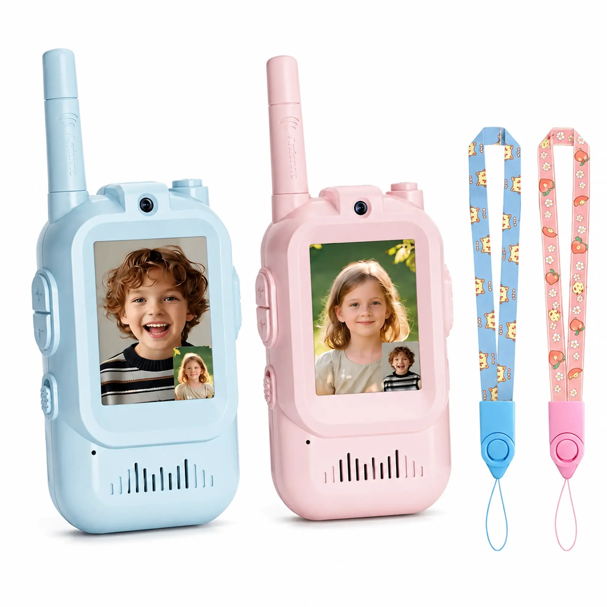 Children's Video Walkie-Talkies with Camera, Two-Way Real-Time HD Screen Walkie-Talkie Toys, Long-Range Smart Walkie-Talkie Set, Ideal for Outdoor Adventures, Camping, and Hiking, Great for Birthday Gifts.