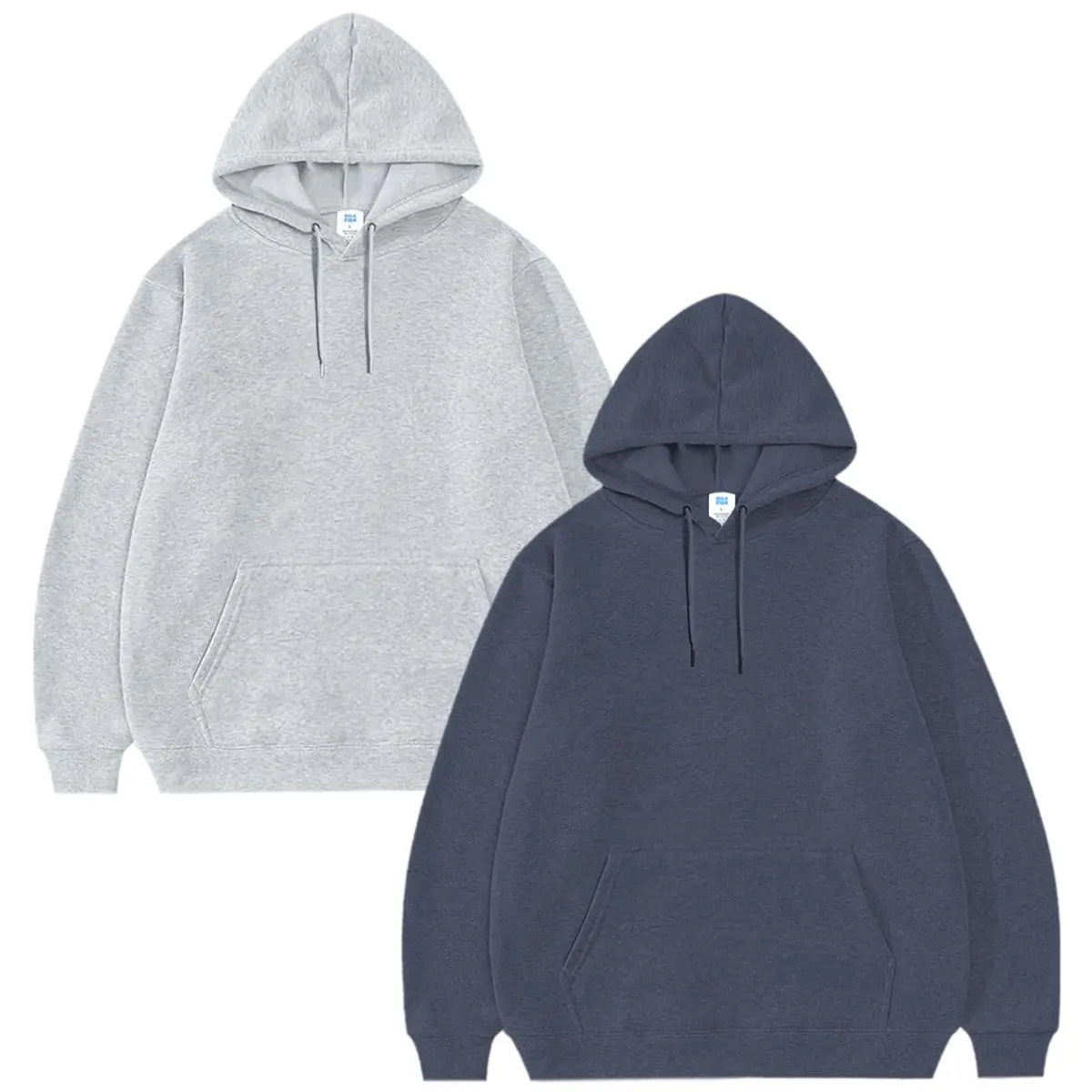 Classic Unisex Hoodie in a Heavyweight Polyester Cotton Blend, Casual Long Sleeve Pullover with a Pouch Pocket, Plain