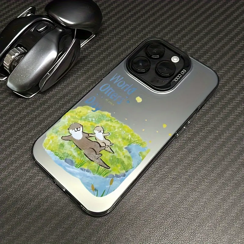Otter-River High-Quality Cellphone Protector Case for iPhone 16/15/14/13/12/11/X/7 Series - Bright PC Material, Multicolor Mobile Phone Accessory, Shock-Absorbing, Anti-Slip Grip, Lightweight Protection