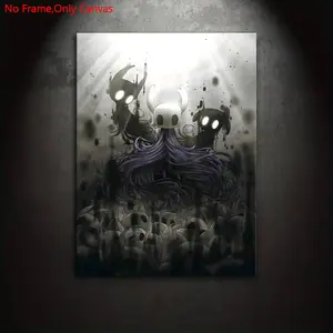 1 piece/set Frameless Canvas Painting Print Poster, Classic Illustration Art, Hollow Knight Silksong, a perfect gift for video game enthusiasts, ideal for bedroom, living room, mural, wall decor, Wall accent, room decoration