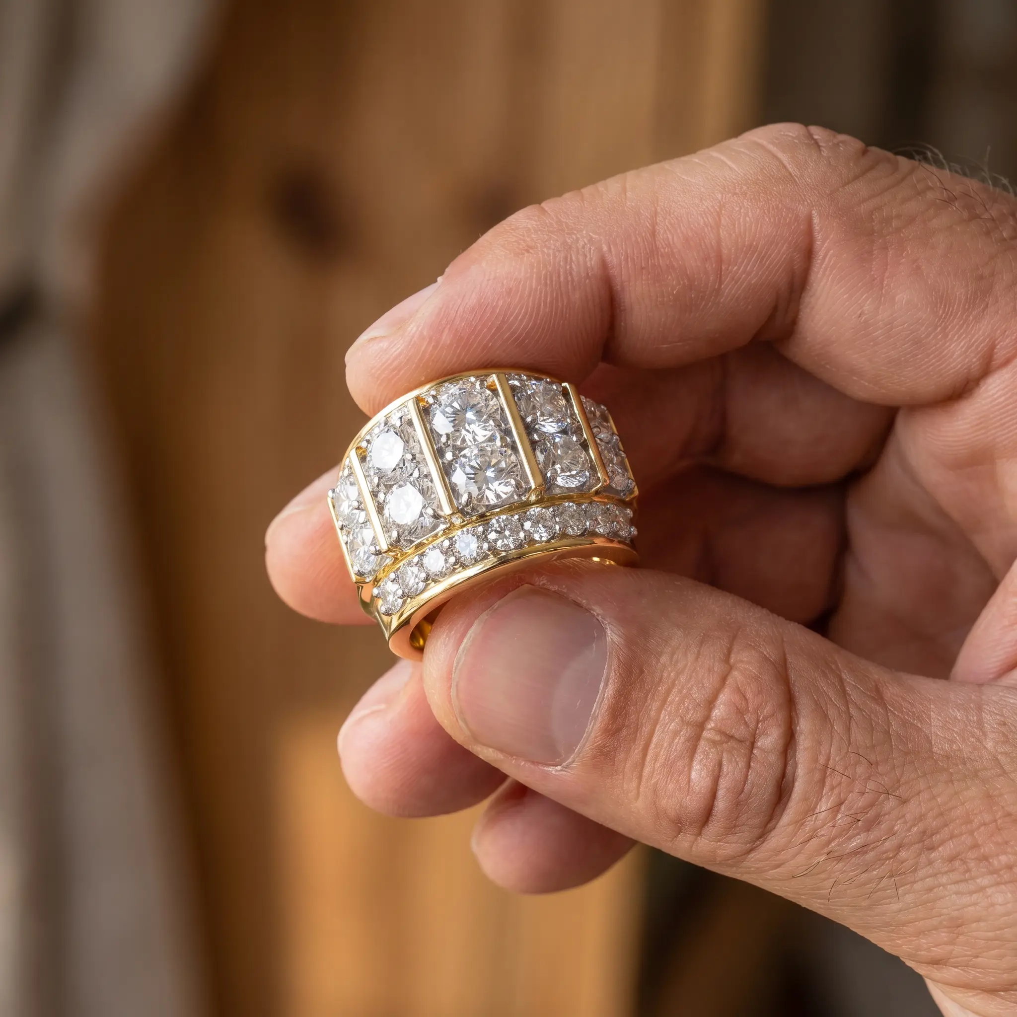 7Ct Diamond Ring in 10k Gold Lab Grown