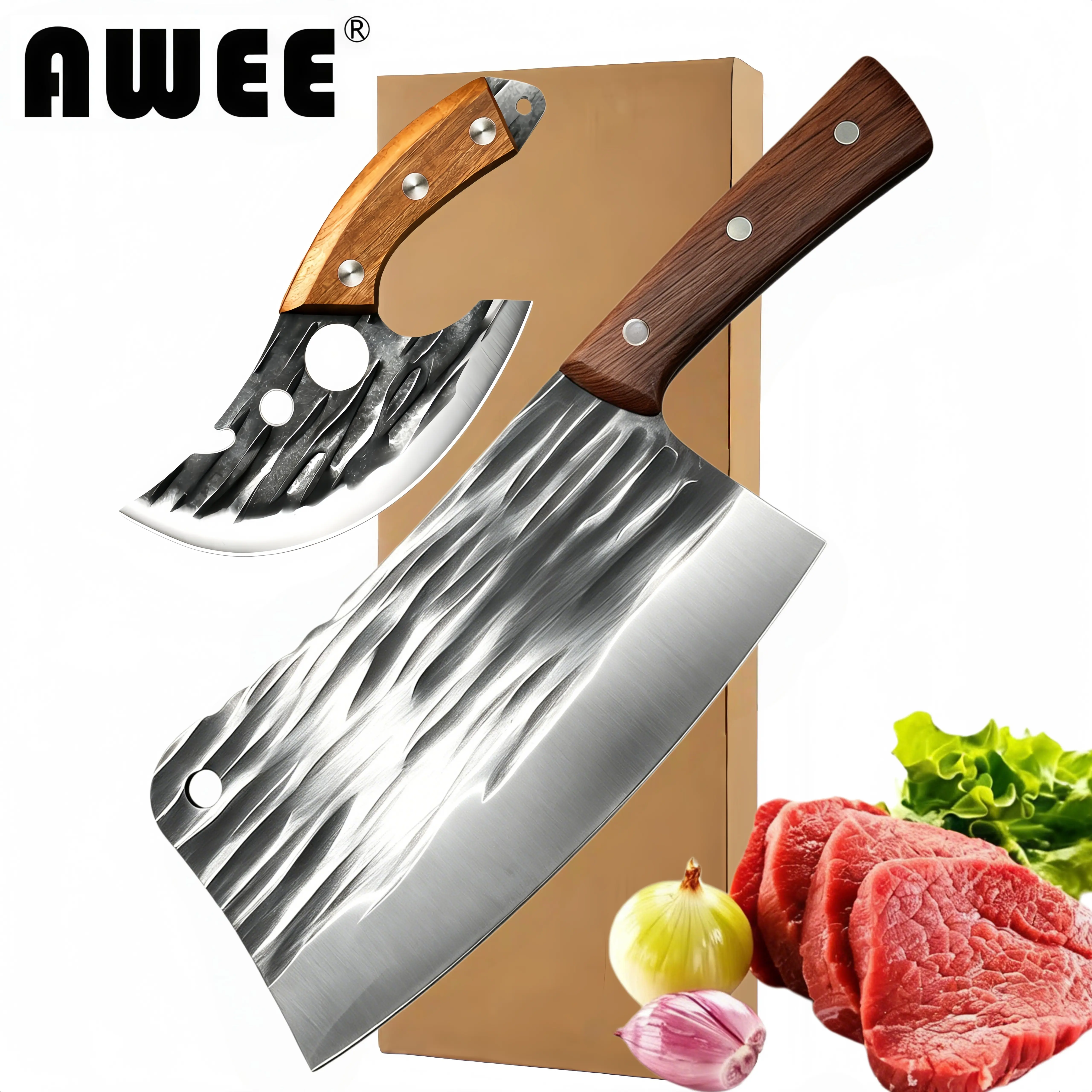Heavy Duty Chinese Chef Knife Set | Best Holiday Gift For Men, Dad & Cooking Enthusiasts