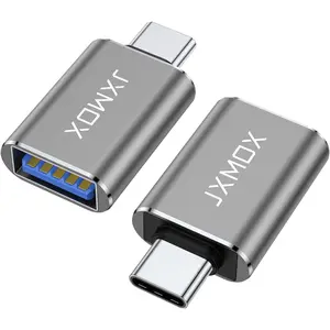 USB C to USB Adapter [2-Pack], Thunderbolt 3 to USB 3.0 OTG Adapter Compatible with MacBook Pro,Chromebook,Pixelbook,Microsoft Surface Go,Samsung Galaxy S9 S10 S20 S21 S22 Ultra,iPhone 15 16 Pro Max