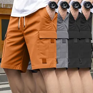 Men's 4-Pack Cargo Shorts - Mensfashion, Adjustable Drawstring, Casual Style, Multiple Pockets