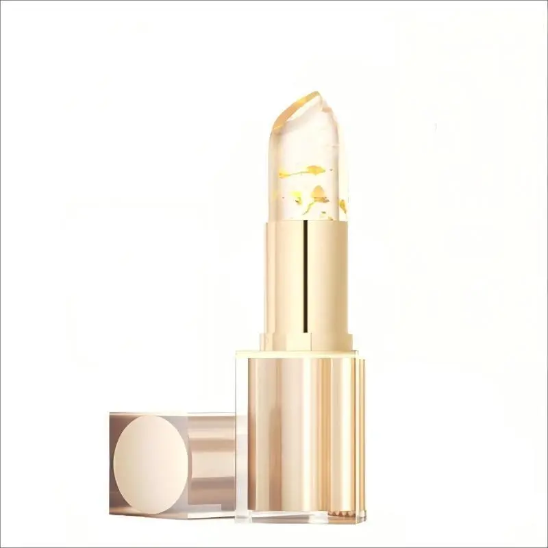 Color-Changing Lipstick (Pink), Autumn and winter moisturizing,Gold Crystal Ph Lipsticks,3.5g, ideal for Christmas Gift