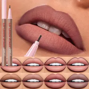 2-in-1 Matte Lip Liner, Lipliner, Lip Pencil, Smooth Application, Waterproof, Anti-Smudging, Natural Makeup Effect
