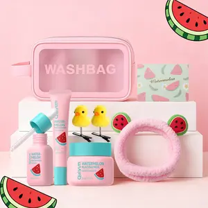 Quiyum Watermelon Niacinamide Skin Care Sets, Face Set, Glow Emergency Set, Cleanser 100g + Toner 160ML + Eye Cream 20g + Moisturizer 50g + Serum 17ML, Skin Care Kit