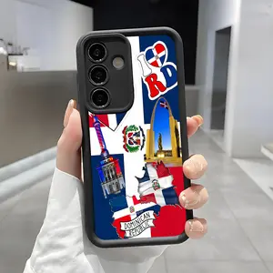 Dominican Pride Phone Case , Enhanced Camera Protection, Shockproof Skin-Friendly Touch Soft Cover for Samsung Galaxy S21 S22 S23 S24 S25 S26 Ultra Plus FE A13 A14 A15 A16 A17 A33 A34 A35 A36 A52 A53 A54 Note20Ultra Dominican Republic