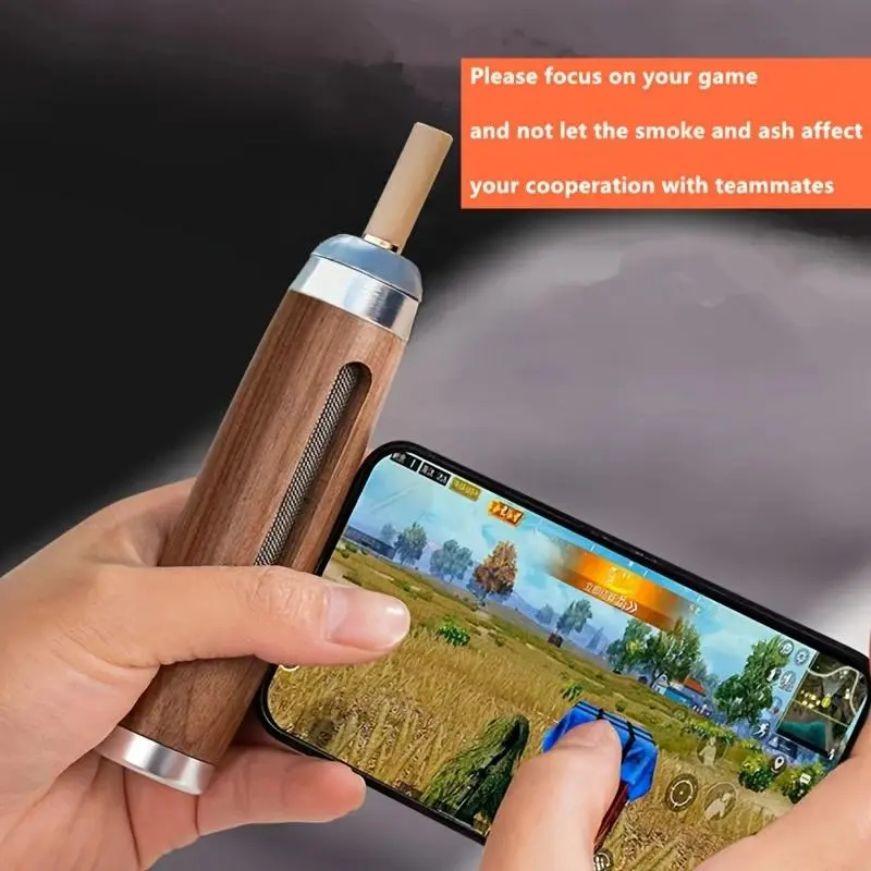 Portable Wooden Car Ashtray, Anti-Drop Design, Suitable for Vehicles, Durable Wood Material, Perfect for Car Use, Convenient, Convenience, Travel