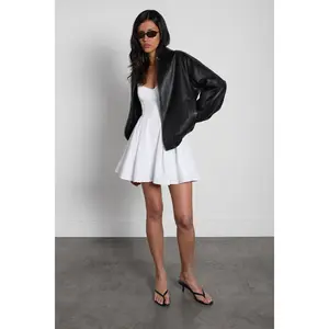 VEGAN LEATHER BOMBER JACKET VEGAN LEATHER BOMBER JACKET