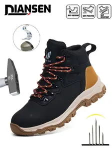 Steel Toe Shoes for men Lightweight Puncture Resistant Safety Footwear Work Shoes Workboots Safety Work High top sneakers Comfortable for Construction Warehouse Jobs