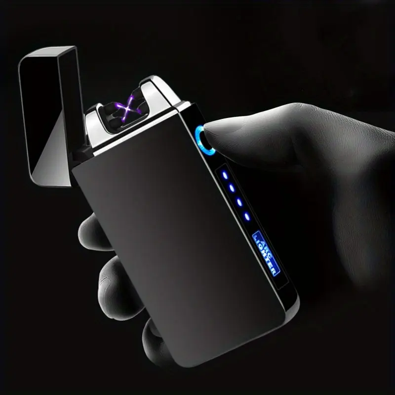 USB Electric Lighter, LED Power Display Touch Sensor Lighter, Ideal for Outdoor Use & Festive Gifts