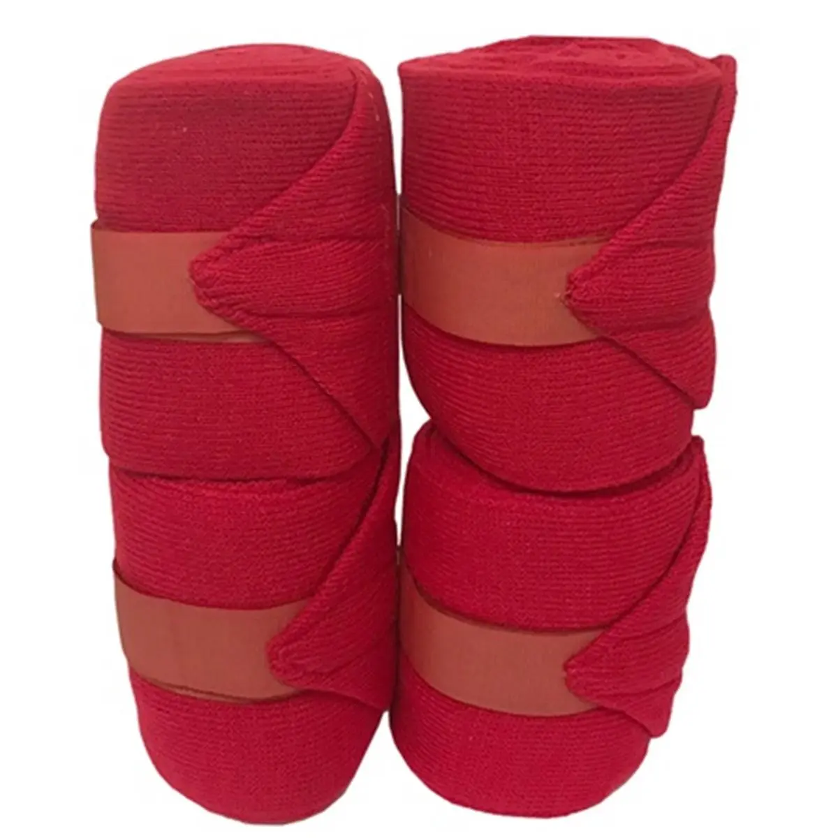 Jacks Deluxe 4" X 9"' Acrylic Knit Stall Bandages, Neon Pink Elastic Wraps for Excellent Protection with Hook and Eye Closure, Elasticity