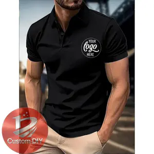 Custom Men'S Polo Shirt, Design Your Own Custom Photo Polo Shirt, Suitable for Family Customization, LOGO Customization, Breathable Fabric, Ideal for Business and Leisure, Golf, Tennis, Casual Style, All-Season Wear-Men's POLO Shirts - Ideal Holiday Gifts
