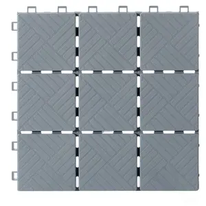 212 MAIN Gray Interlocking Garden Path Tiles - 0.50x11x11 in, Pack of 5, Open Grid, Permeable, Water Drainage, Easy Setup Outdoor Flooring Decorative Grass Paver