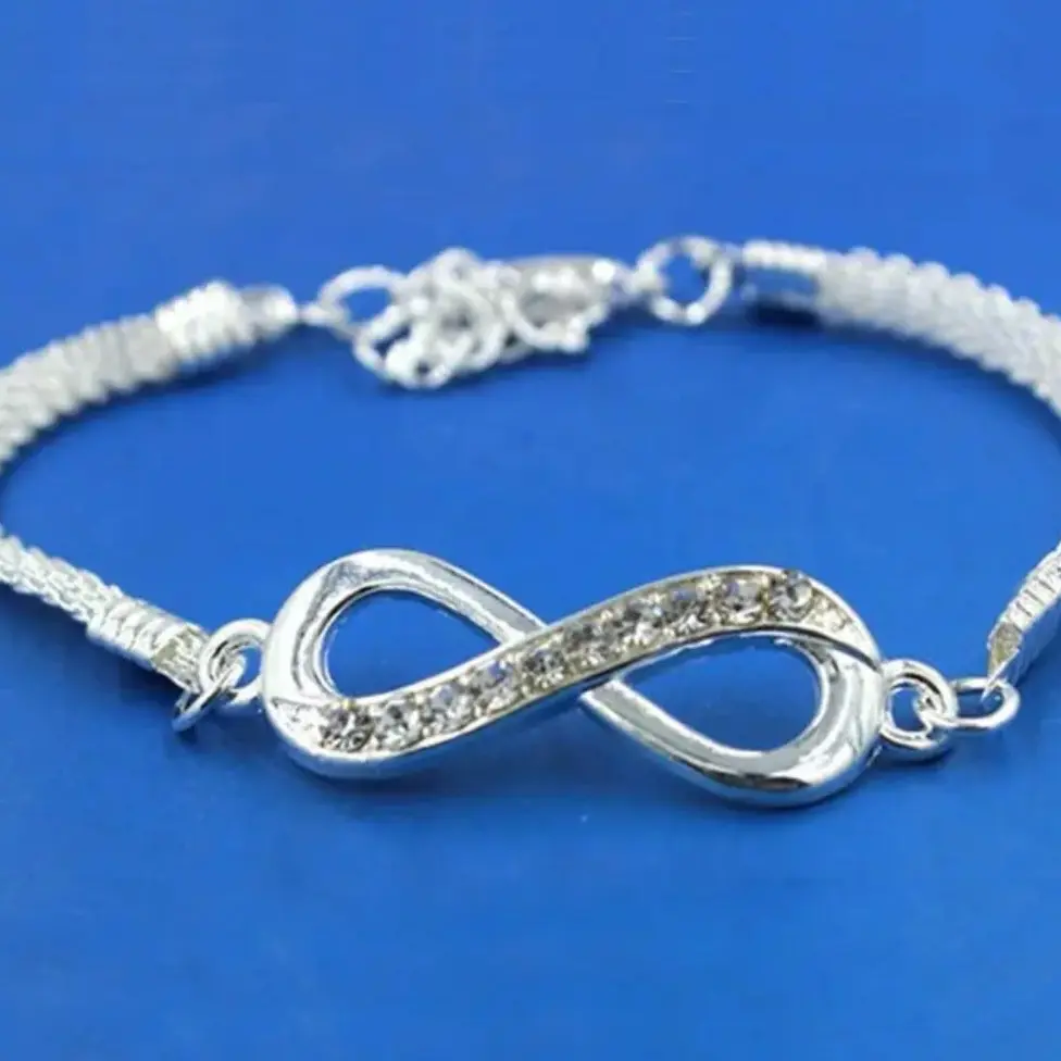 Infinity Zinc Alloy Extendable Bracelet Can Be Worn By Women or Men