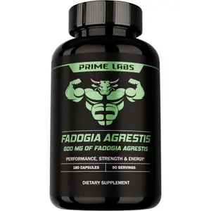 Prime Labs Fadogia Agrestis for Men - 600mg per Serving - Non-GMO, Third-Party Tested, Made in The USA - 180 Capsules / 90-Day Supply