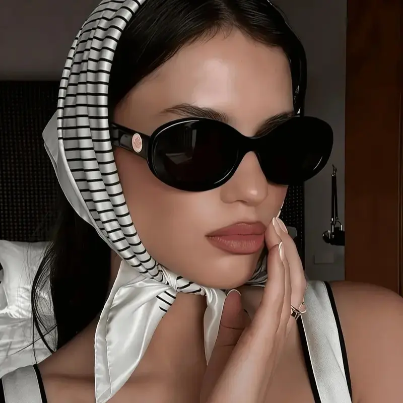 Vintage Oval 90s Women's Sun Protective Sunglasses, Thick Frame Design, Lightweight Comfortable, Uv400 Protection, Perfect for Daily, Trendy Vintage, Trendy Casual Sunglasses, Fashionable Sunglasses, Sun Glasses Eyewear
