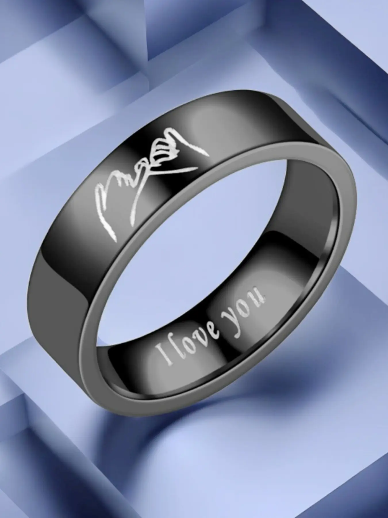 6mm Stainless Steel Classic Simple Couple Wedding Rings, Metal Rings, Beautiful Rings, Marriage Ring, Engraved Ring, Fashion Anniversary Promise Rings, Elegant Casual Ring, Elegant Design for Couples, All Seasons, Personalized Jewelry Gift