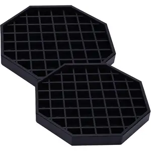 Drip Trays 6" Coffee Countertop Octagon Drip Tray Black Plastic Coffee Drip Tray With Honeycomb Grid, Pack of 2 (2 Pcs 6")