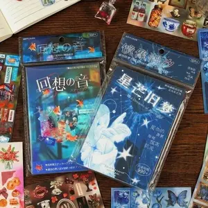 990+ Pcs 30 Sheets Japanese Sticker Book & European Classic (Single/Bundle) - Premium Cut-Out Dreamcore Decals for Journaling Scrapbooking DIY Crafts