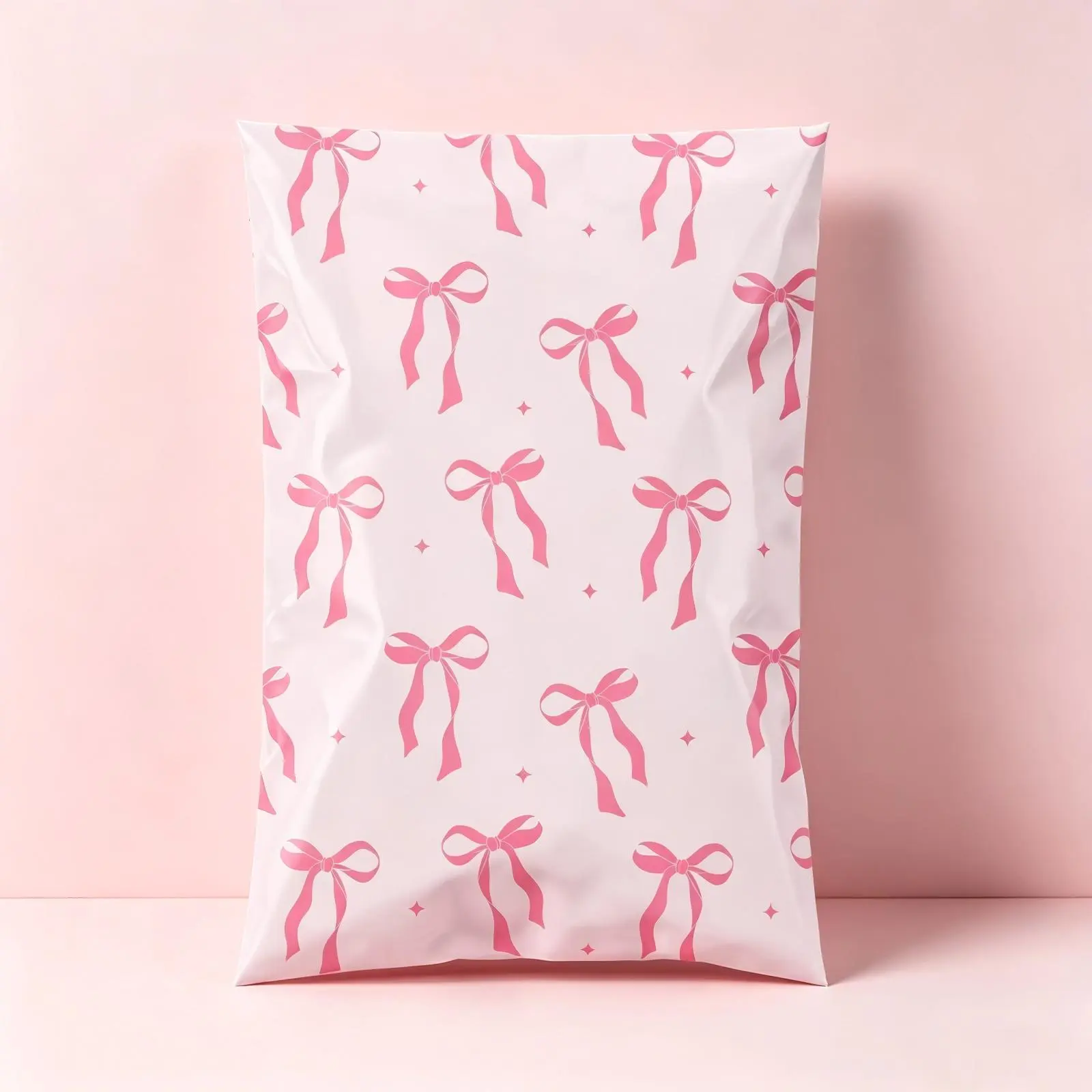 Pink Bow Poly Mailer 10x13In, 20/50/100PCS Shipping Bags,Heavy Duty Waterproof Self Seal Shipping Bag for Small Business and Retail Stores, Two Sizes for Cute Gift Packaging