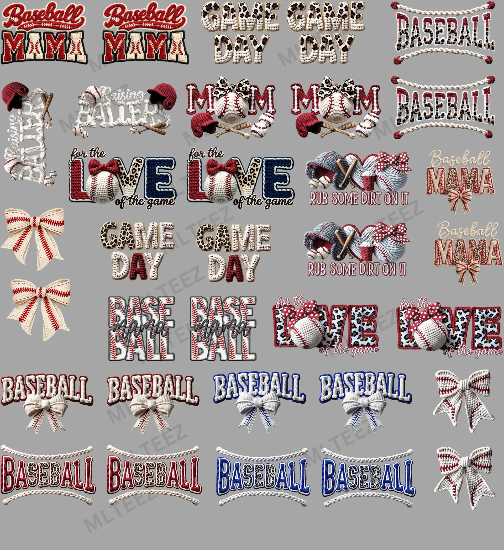 BASEBALL (1) TRUCKER HAT PREMADE GANGSHEET - 22X24 DTF TRANSFERS - DIRECT TO FILM