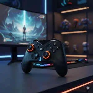 Wireless Bluetooth Gaming Controller for Switch PC Android Steam, Ergonomic Adjustable Vibration, High-Precision Joystick, Turbo & Macro Functions, Compatible with TV Cloud Gaming