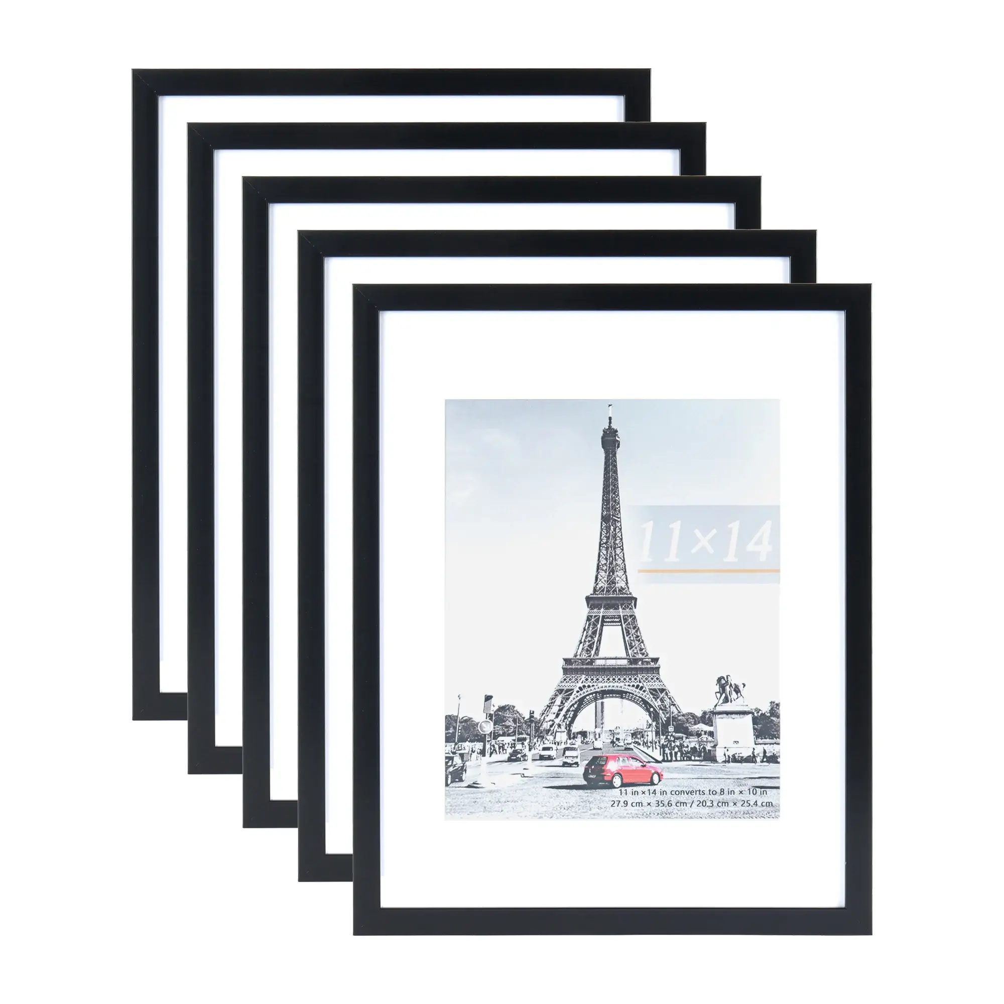 Scholartree 5-in-1 Contemporary Gallery Picture Frame Set, 11 x 14 Wall Picture Frames 5 color