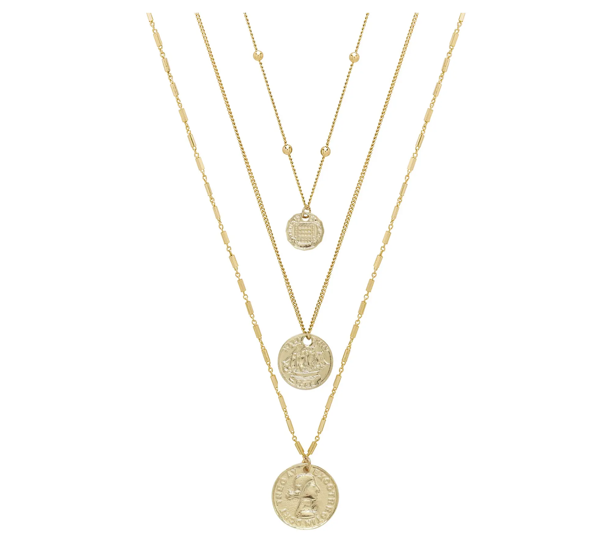 Ettika Layered Coin Necklace Set