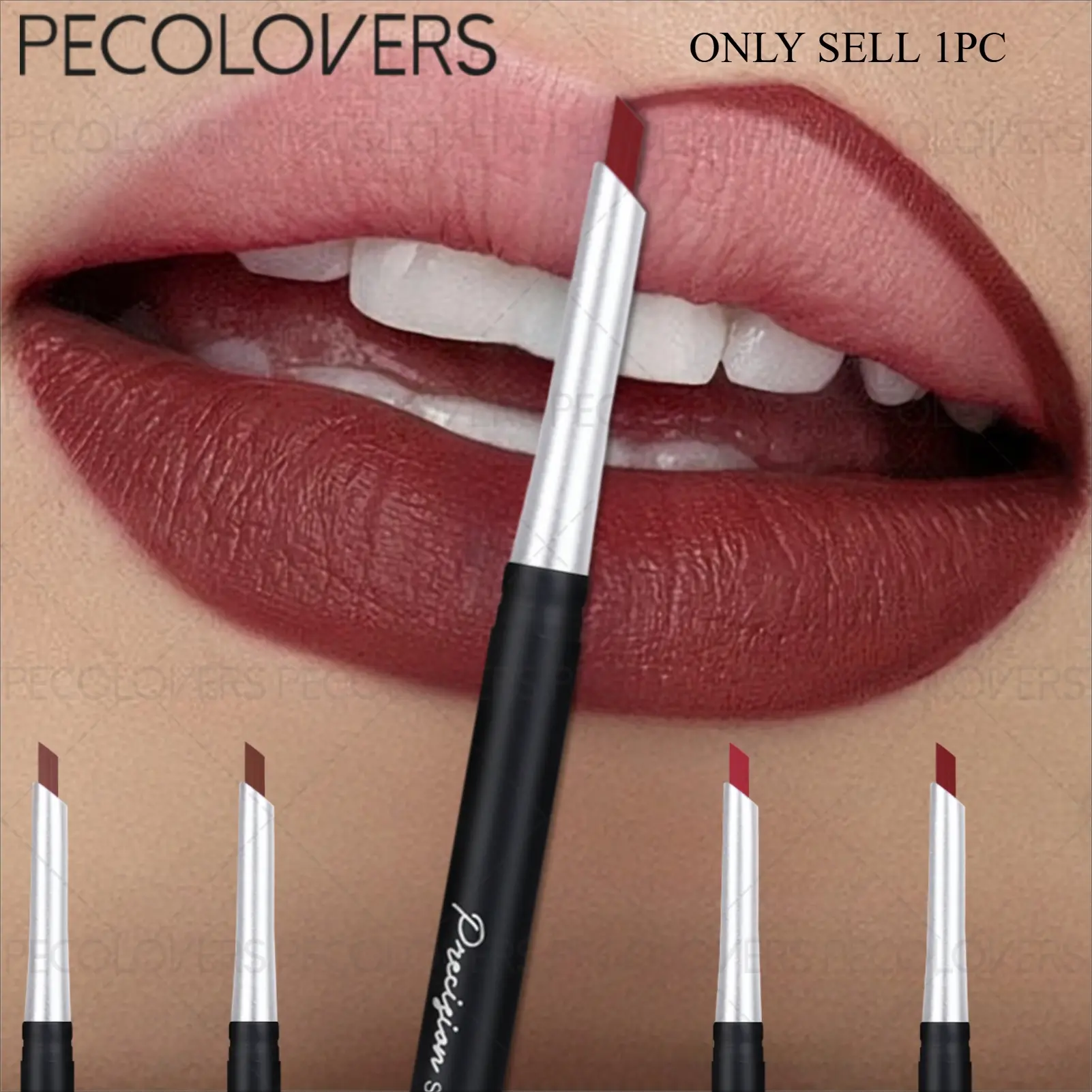1 Pc Soft Lip Liner, Non-Fading Lip Contour, Comfortable Wear For Beginners And Casual Looks, Ruby Red And Dusty Pink And Cool Nude, Lip Beauty Essential, Makeup