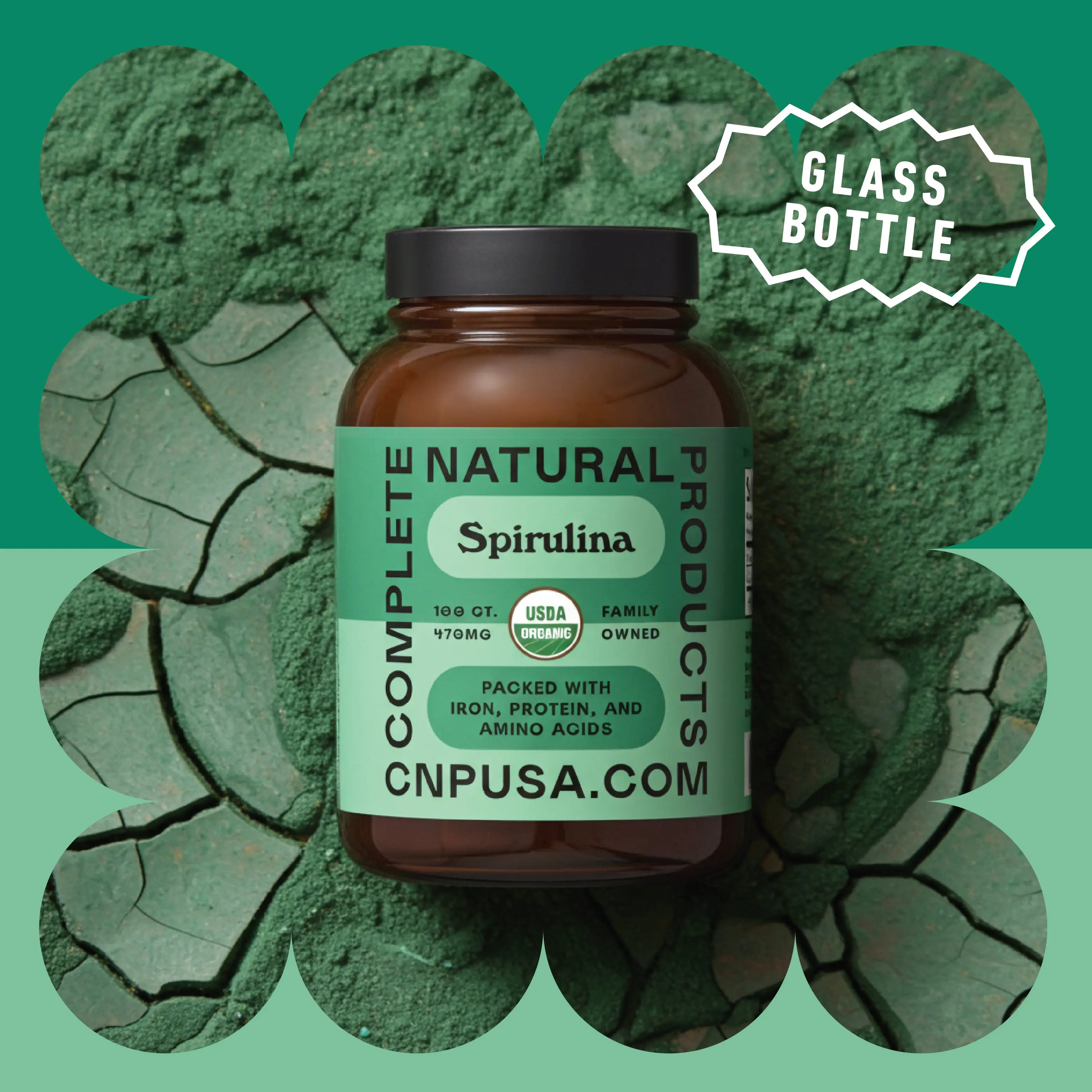 Organic Raw Spirulina Capsules Supplement