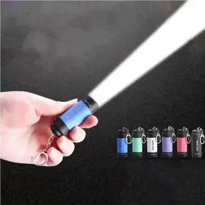 2-Pack Waterproof LED Keychain Flashlight, USB Rechargeable Cool Gadgets, Compact Portable Bright Mini Pocket Torch for Emergency, Camping, Daily Home & Outdoor Lighting Use,summervibes