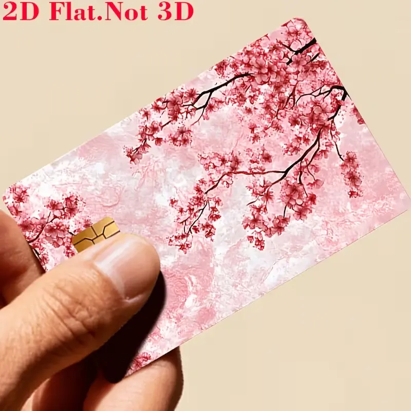 Pink Cherry Blossom Card Skin for Credit & Debit Cards, Sakura Flower Card Sticker, Aesthetic Wallet Decor