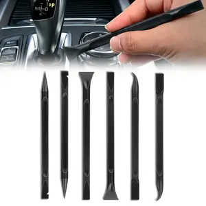 Car Detailing Pick Set for Car Detailing Kit, Safe Automotive Tool Set for Cleaning, Plastic Picks with 6 Cleaning Heads, Interior and Exterior Use, 6 Pack